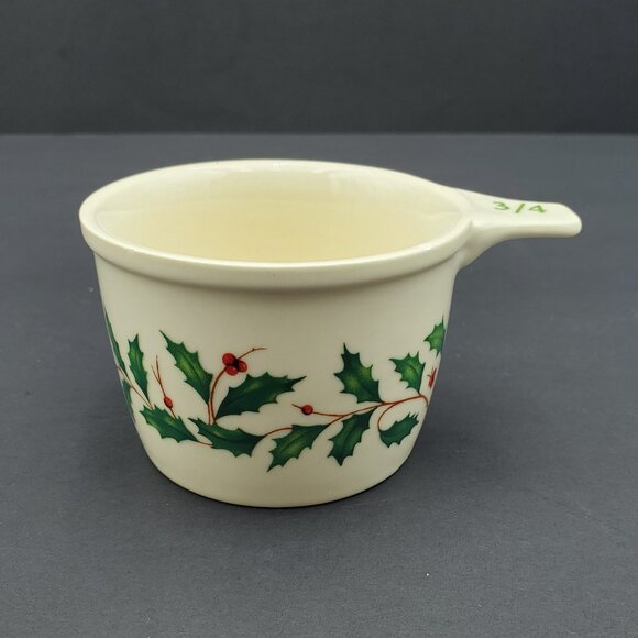 Lenox Holiday Measuring Cups Holly Berry Holly Berries Baking Cups - Picture 8 of 12